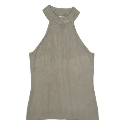 GUESS Womens Vest Green High Neck Sleeveless M