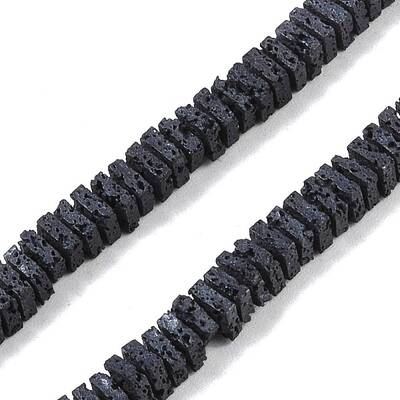 Frosted Natural Lava Rock Beads Strands