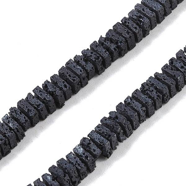 Frosted Natural Lava Rock Beads Strands