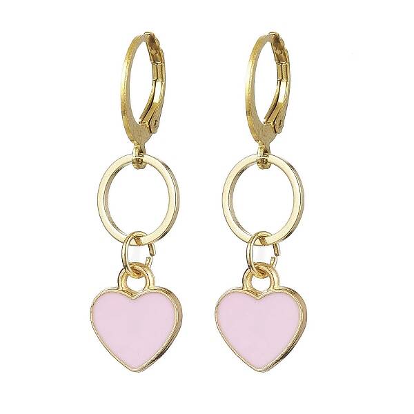 Alloy Enamel Dangle Earrings