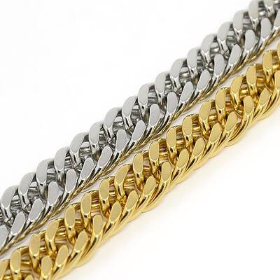 Fashionable 304 Stainless Steel Cuban Link Chain Bracelets