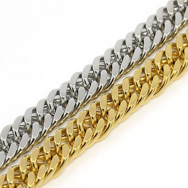 Fashionable 304 Stainless Steel Cuban Link Chain Bracelets