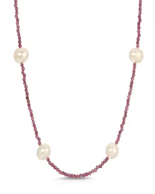 Tavi Necklace | Gemstone: Ruby | Metal Color: Silver