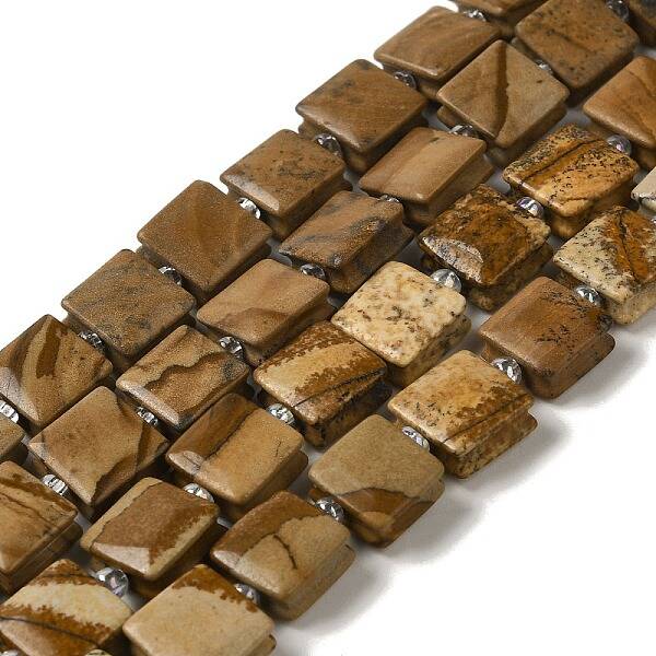 Natural Wood Lace Stone Beads Strands