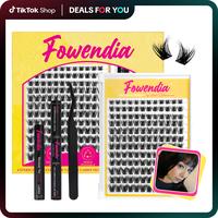 Daffodil Petal Style 3D Fluffy Lash Clusters Kit | Wispy Individual D Curl Lash Extensions for Beginners | Long-Lasting Volum...