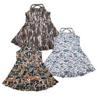 Old School Camo Kids Gilrs Dress Athietics Clohtes Tight and elastic girl clothes
