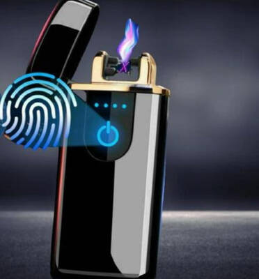 Touch Screen Double Charging Electric Lighter - Flameless, Windproof, Rechargeable Pocket Lighter