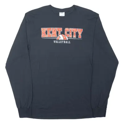 PORT CITY Kent City Volleyball USA T-Shirt Black Long Sleeve Womens M