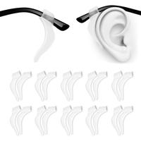 Soft Silicone Eyeglass Ear Hooks, 10 Pairs of Non-Slip Eyeglasses Ear Grips for Glasses, Sunglasses, Reading Glasses