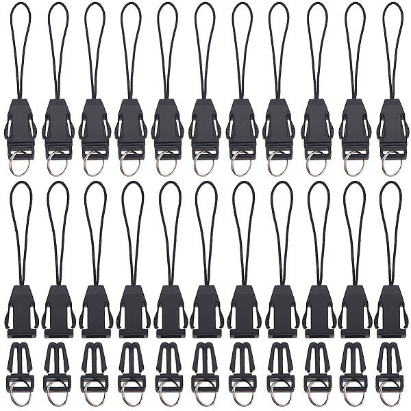 100pcs Plastic Cord Mobile Straps with Detachable Buckle