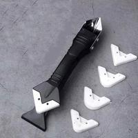 5 in 1 Silicone Caulking Tool, Double Headed Design Glass Glue Angle Scraper with 5 Counts Different Radius Replacement Silic...