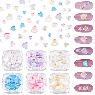 6Box 6 Colors Cartoon Nail Art Decoration