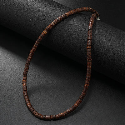 Retro Men's Coconut Heishi Beaded Necklaces
