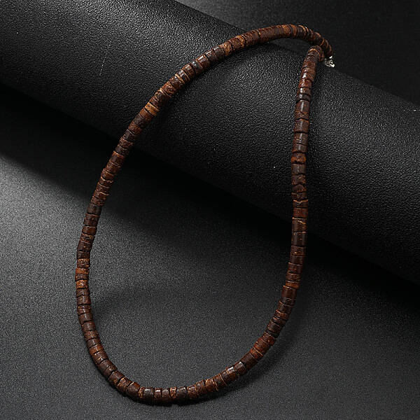Retro Men's Coconut Heishi Beaded Necklaces