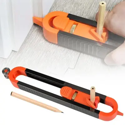 Profile Scribing Measuring Ruler, Contour Gauge Profile Tool with Lock, Precise Contour Gauge Ruler for Construct Cutting Dra...