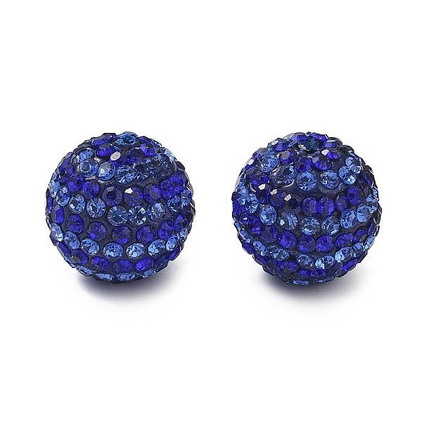 Stripe Pattern Polymer Clay Rhinestone Beads