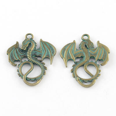 Zinc Alloy Dragon Pendants