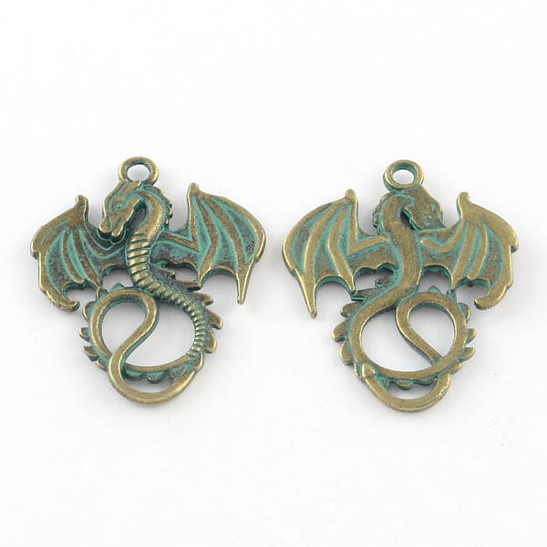 Zinc Alloy Dragon Pendants