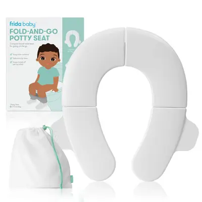 Frida Baby Fold-And-Go Potty Seat - Portable and Lightweight Travel Bag Included