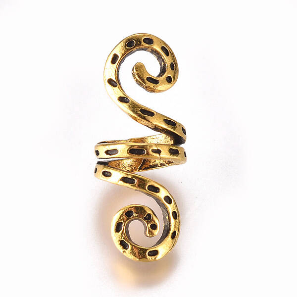 Adjustable Plated Alloy Hair Coil Cuffs