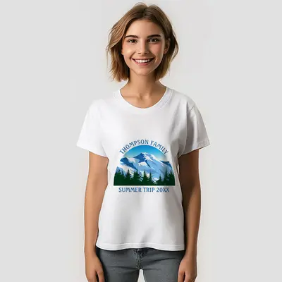 Custom Colorado Ski Trip Mountain Family Reunion TShirt