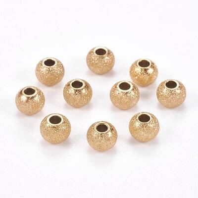 Ion Plating(IP) 304 Stainless Steel Textured Beads
