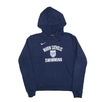 NIKE Marin Catholic Swimming Hoodie Blue Pullover Mens S