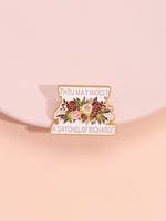 Vintage Letter & Floral Design Brooch, Cute Clothes Badge for Women & Men, Enamel Pin Suitable for Backpacks, Jeans, Scarves,...