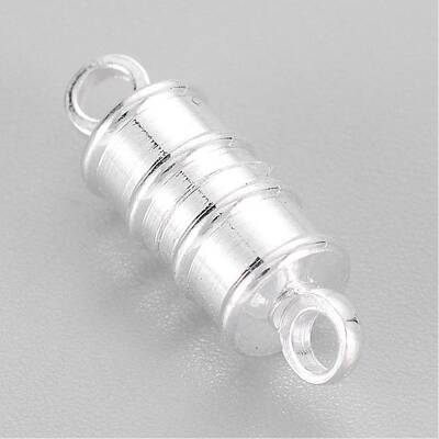 Silver Color Plated Brass Magnetic Clasps with Loops