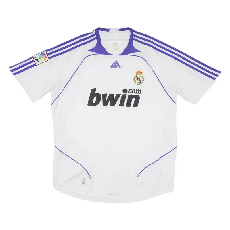 ADIDAS Mens Real Madrid Football Shirt Jersey White L