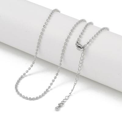 Rack Plating Brass Ball Chain Necklaces for Women
