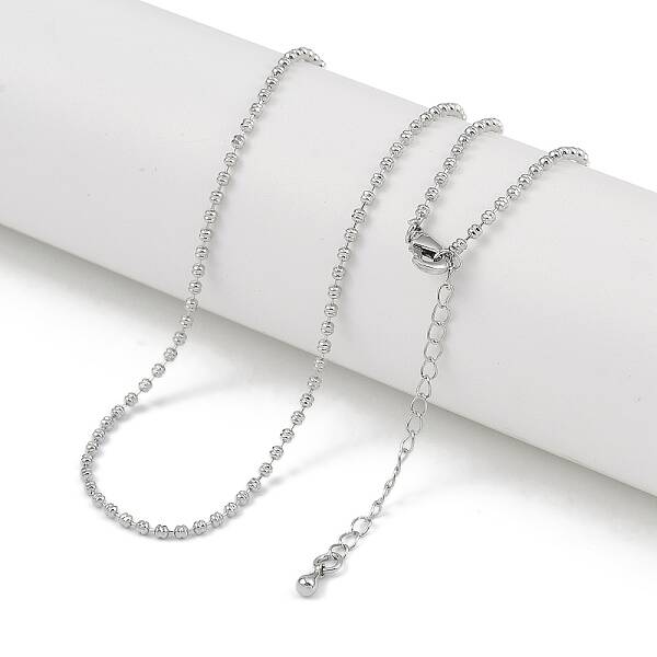 Rack Plating Brass Ball Chain Necklaces for Women