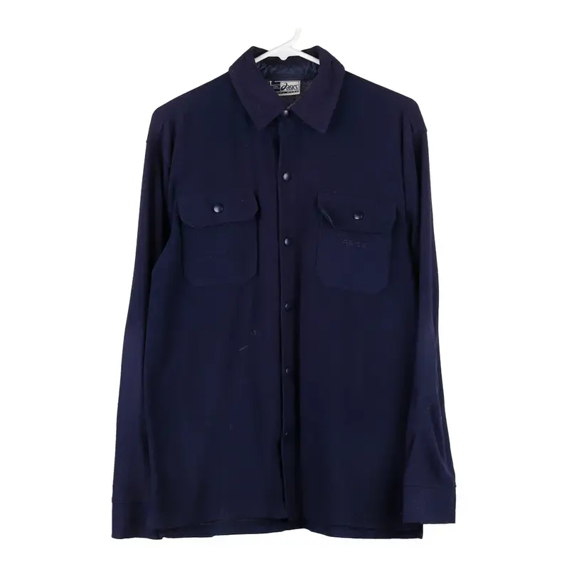 Asics Overshirt - Large Navy Polyester