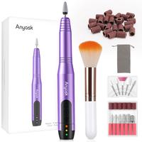Anyask Cordless Electric Nail Drill 11 in 1 Kit 25000 RPM Make Up Tool Portable Rechargeable for Acrylic Gel Dip Powder Nails...