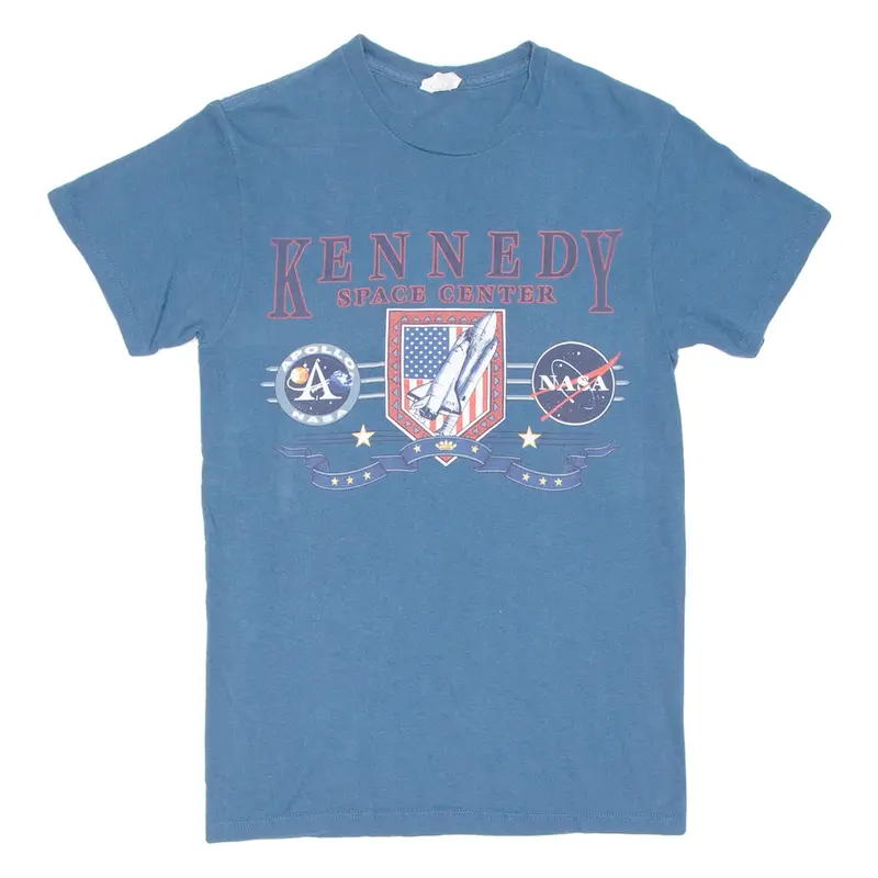 Kennedy Space Centre Mens T-Shirt Blue USA S