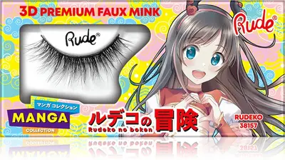 Rude Cosmetics Manga Collection 3D Premium False Eyelashes Rudeko Type 2 Pieces