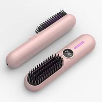 Portable Hair Straightener, USB Rechargeable Hair Straightening Comb, Negative Ion Hair Care Hair Styling Tool for Home & Tra...