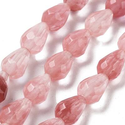 Cherry Quartz Glass Beads Strands