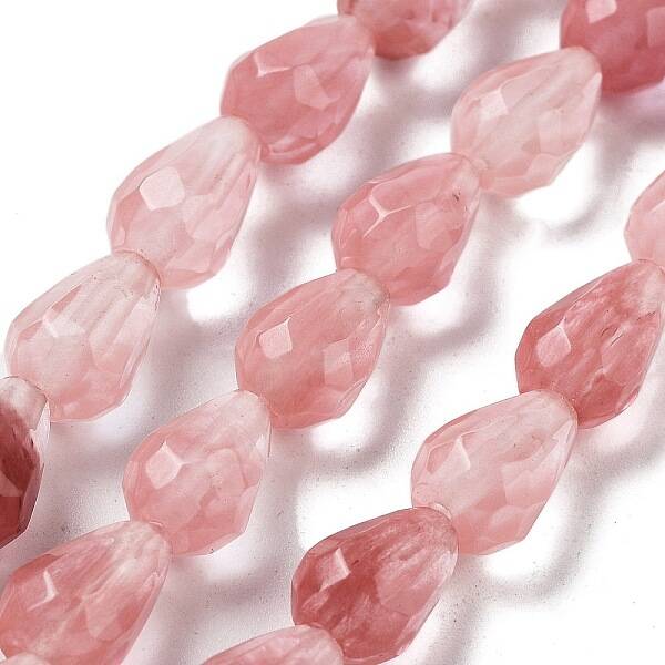 Cherry Quartz Glass Beads Strands