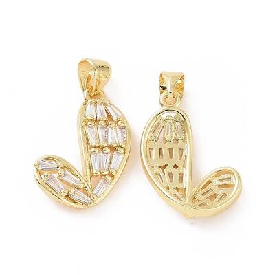 Brass Micro Pave Cubic Zirconia Pendants