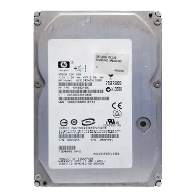 495608-001 HP 450GB 3Gb/s SAS 15000 3.5-inch Hard Drive