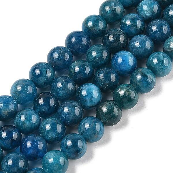 Round Natural Apatite Beads Strands