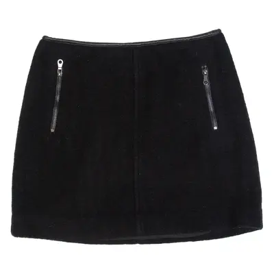 MINT VELVET Womens Straight Skirt Black Knee Length Wool UK 12