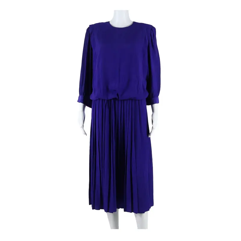V.L.P PLUS Womens A-Line Dress Purple Midi UK 16
