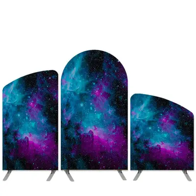 Aperturee Starry Theme Universe Galaxy Arch Backdrop Kit | Custom Arched Wall Covers | Diy Round Arch Backdrop | Diy Arch Bac...