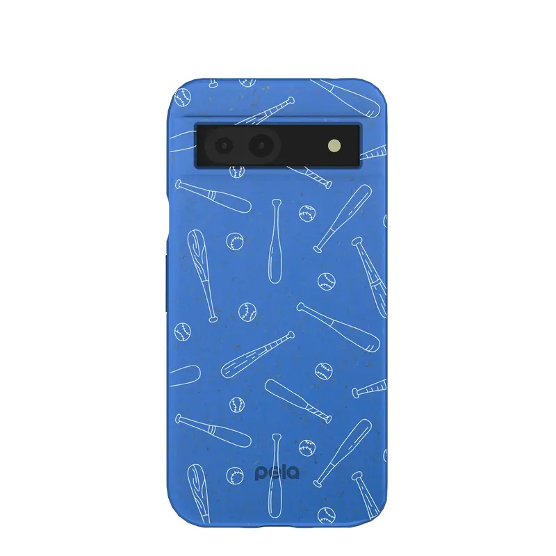Electric Blue Ball and Bat Google Pixel 8a Case