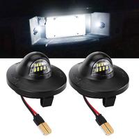 LED license plate lights for Ford F150 F250 F350 Super Duty Trucks, 9 white lights, 2 pack, off road light bar, round LED  in...