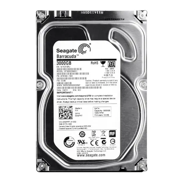 3GPRT Dell 3TB 6Gb/s SATA 7200 3.5-inch 64MB Hard Drive