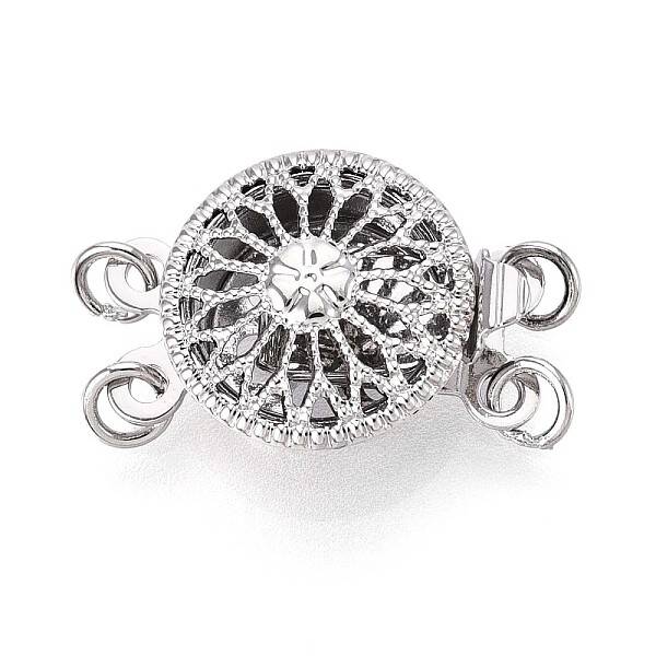 Rack Plating Flower Brass Box Clasps
