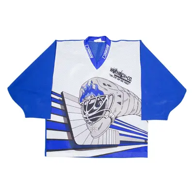 KEYBEC SUBLIME Hockey Mens Jersey Blue Long Sleeve V-Neck 2XL